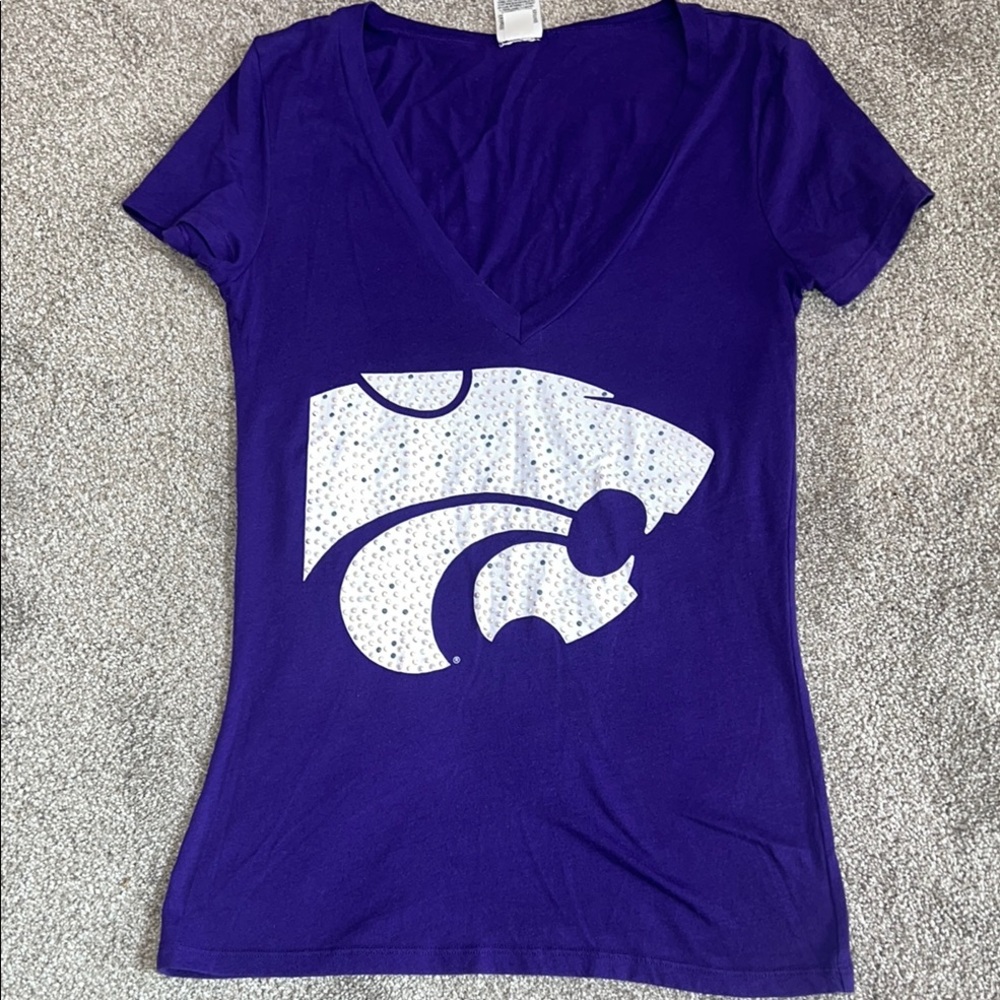 Victoria's‎ Secret Purple Fitted Short Sleeve T-Shirt zs S